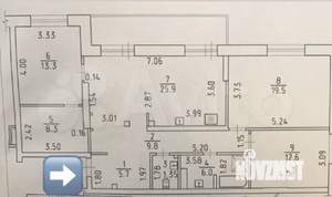 4-к квартира, вторичка, 104м2, 2/12 этаж