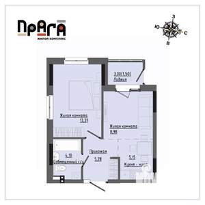 1-к квартира, вторичка, 38м2, 5/17 этаж