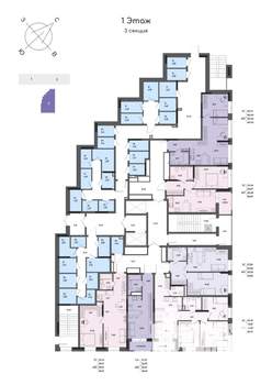 4-к квартира, вторичка, 67м2, 1/17 этаж