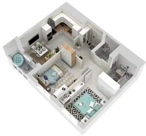 2-к квартира, вторичка, 46м2, 20/25 этаж