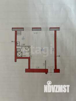 Студия квартира, вторичка, 28м2, 3/3 этаж