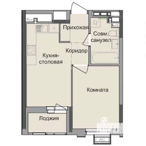 1-к квартира, строящийся дом, 35м2, 2/17 этаж