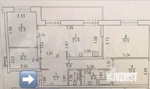 4-к квартира, вторичка, 104м2, 2/12 этаж