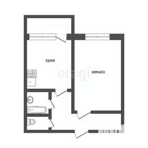 1-к квартира, вторичка, 34м2, 5/10 этаж