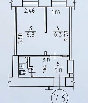 2-к квартира, вторичка, 22м2, 2/5 этаж