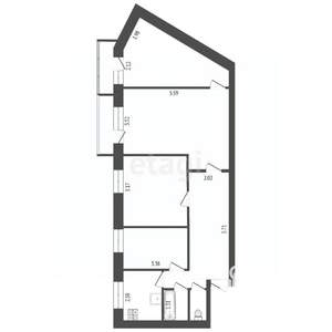 3-к квартира, вторичка, 68м2, 2/5 этаж