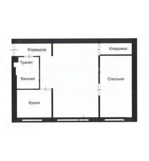 2-к квартира, вторичка, 42м2, 5/5 этаж