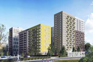 3-к квартира, строящийся дом, 68м2, 13/14 этаж