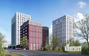 2-к квартира, строящийся дом, 59м2, 2/17 этаж