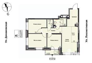4-к квартира, вторичка, 72м2, 4/17 этаж