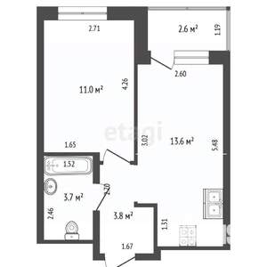 1-к квартира, вторичка, 32м2, 17/17 этаж