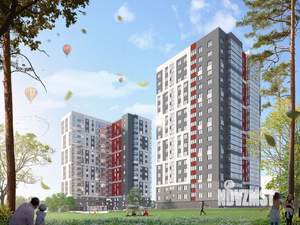 2-к квартира, строящийся дом, 44м2, 15/17 этаж
