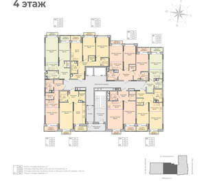 2-к квартира, строящийся дом, 62м2, 4/17 этаж
