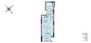 Студия квартира, вторичка, 26м2, 4/17 этаж