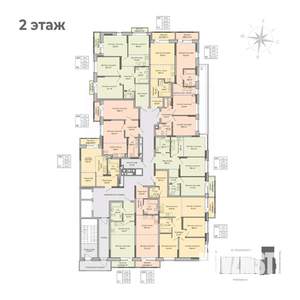 Студия квартира, строящийся дом, 38м2, 2/17 этаж