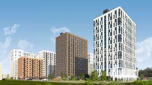 2-к квартира, строящийся дом, 55м2, 2/17 этаж