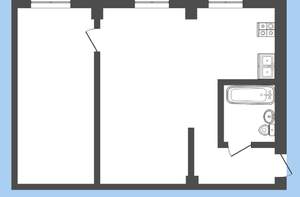 2-к квартира, вторичка, 43м2, 2/5 этаж