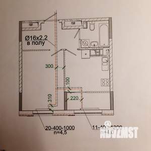1-к квартира, вторичка, 37м2, 7/9 этаж