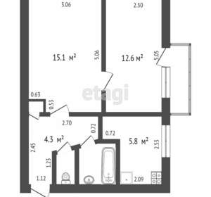 2-к квартира, вторичка, 47м2, 2/5 этаж