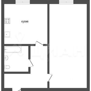 1-к квартира, вторичка, 31м2, 1/1 этаж