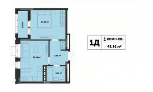 1-к квартира, вторичка, 42м2, 2/17 этаж