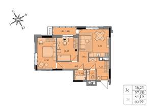 3-к квартира, вторичка, 59м2, 3/17 этаж