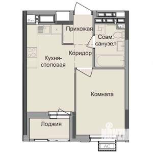 1-к квартира, строящийся дом, 35м2, 15/17 этаж