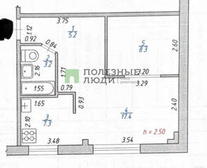 1-к квартира, вторичка, 41м2, 1/5 этаж