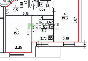 2-к квартира, вторичка, 57м2, 10/18 этаж