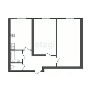 2-к квартира, вторичка, 43м2, 8/9 этаж