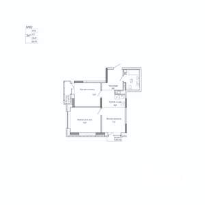 2-к квартира, строящийся дом, 61м2, 10/17 этаж