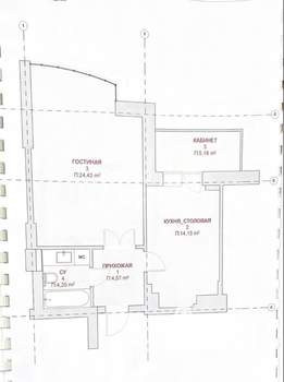 1-к квартира, вторичка, 52м2, 13/17 этаж