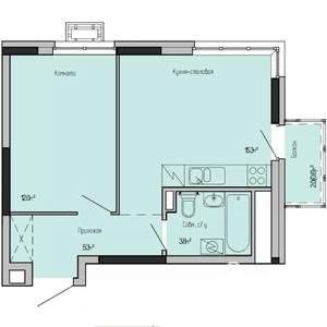 1-к квартира, строящийся дом, 37м2, 3/17 этаж