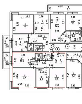 3-к квартира, вторичка, 68м2, 1/20 этаж