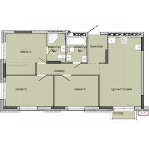 3-к квартира, вторичка, 73м2, 5/16 этаж