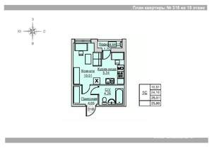 Студия квартира, вторичка, 25м2, 18/18 этаж