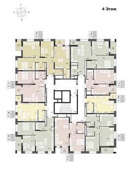 1-к квартира, строящийся дом, 39м2, 4/17 этаж