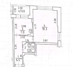 1-к квартира, вторичка, 35м2, 11/12 этаж