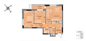 3-к квартира, вторичка, 59м2, 5/17 этаж