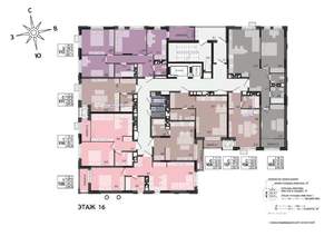 3-к квартира, строящийся дом, 62м2, 16/17 этаж