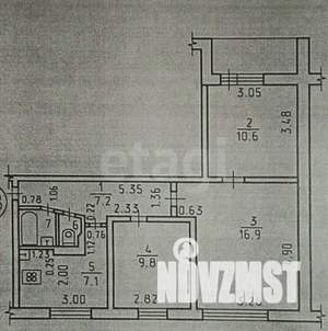 3-к квартира, вторичка, 55м2, 9/9 этаж