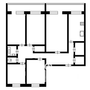 5-к квартира, вторичка, 102м2, 5/9 этаж
