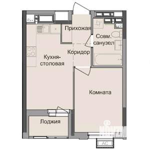 1-к квартира, строящийся дом, 35м2, 12/17 этаж