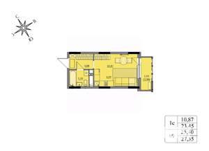Студия квартира, вторичка, 25м2, 8/17 этаж