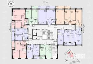 2-к квартира, строящийся дом, 60м2, 8/17 этаж