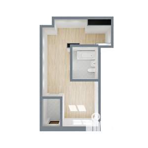 Студия квартира, вторичка, 46м2, 1/17 этаж