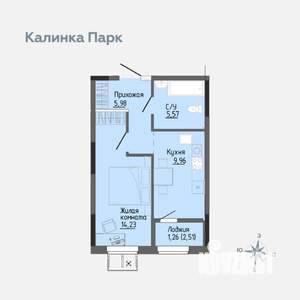 1-к квартира, вторичка, 36м2, 9/17 этаж