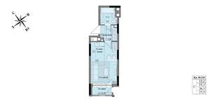 Студия квартира, вторичка, 26м2, 8/17 этаж