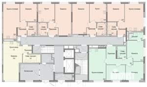 3-к квартира, строящийся дом, 68м2, 1/17 этаж