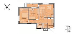 3-к квартира, вторичка, 59м2, 16/17 этаж